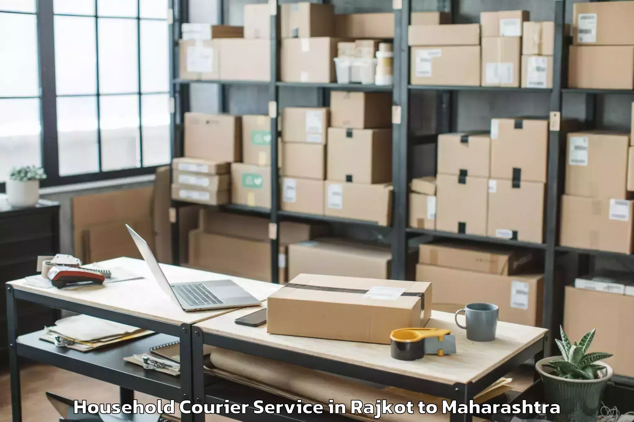 Book Rajkot to Vikramgad Household Courier Online